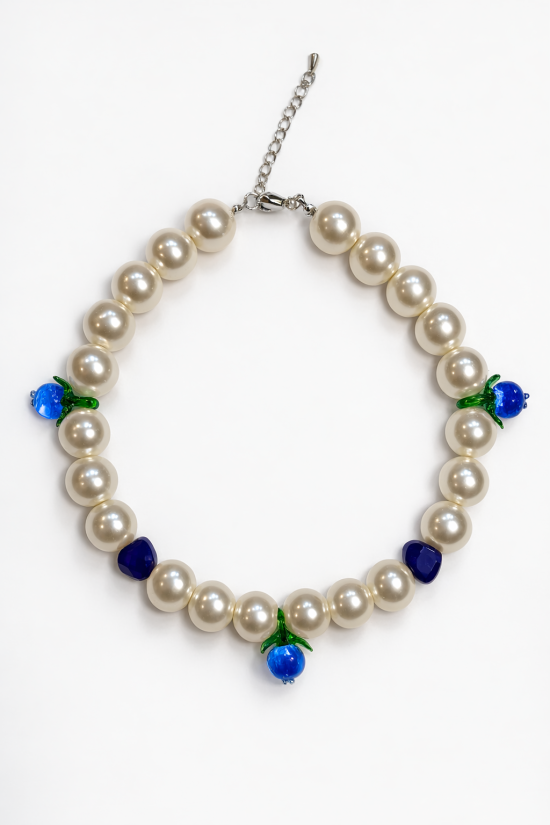 Collar de Perlas Blueberry